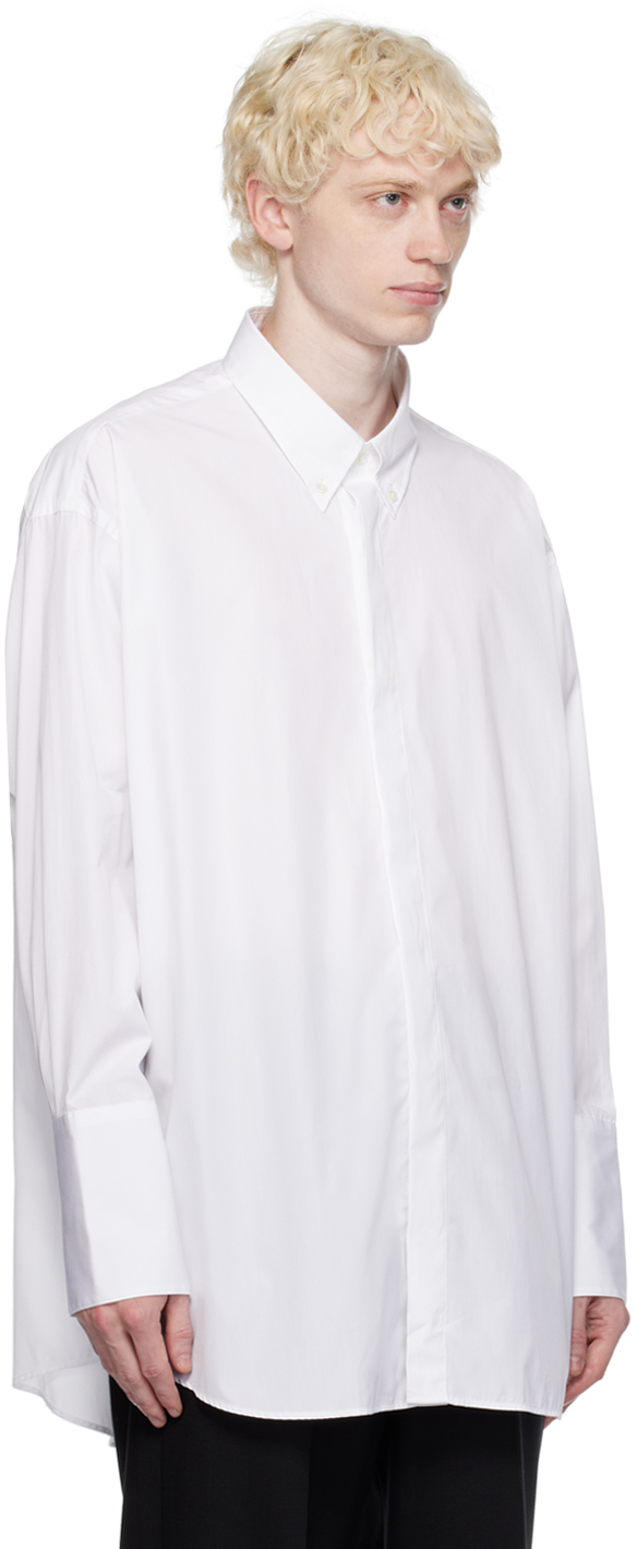 Shop Ami Alexandre Mattiussi White Button Down Shirt In White/100