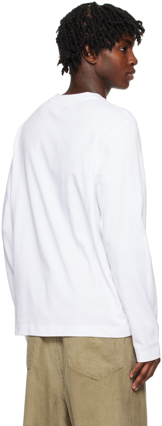 AMI Alexandre Mattiussi White Ami De Caur Long Sleeve T-Shirt