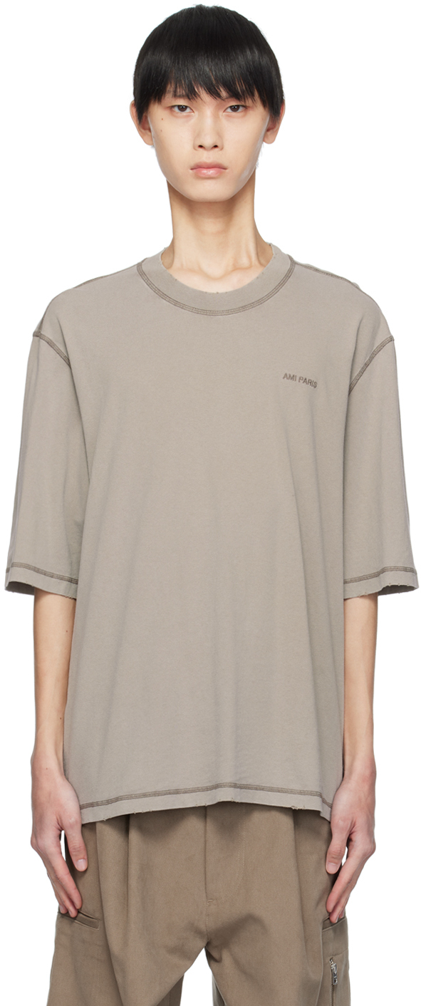 Ami Alexandre Mattiussi Fade Out T-shirt In Grey