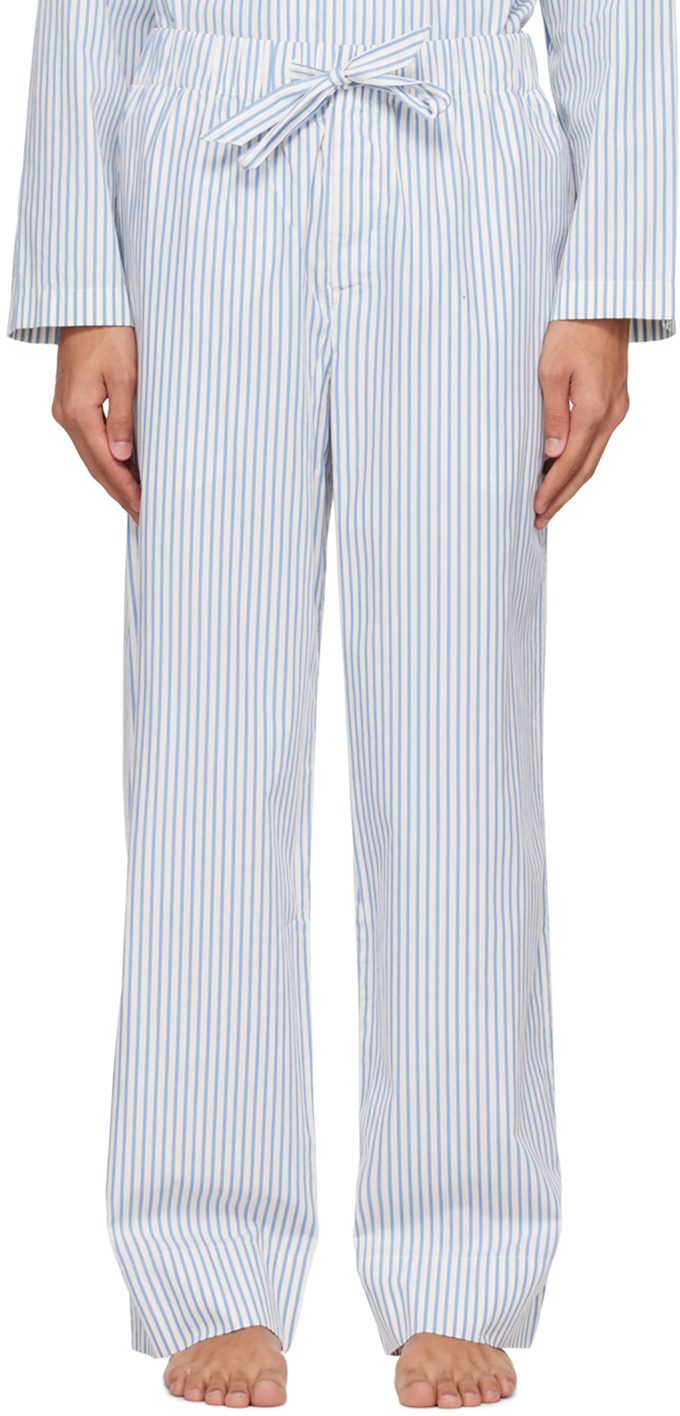 White & Blue Oversized Pyjama Pants