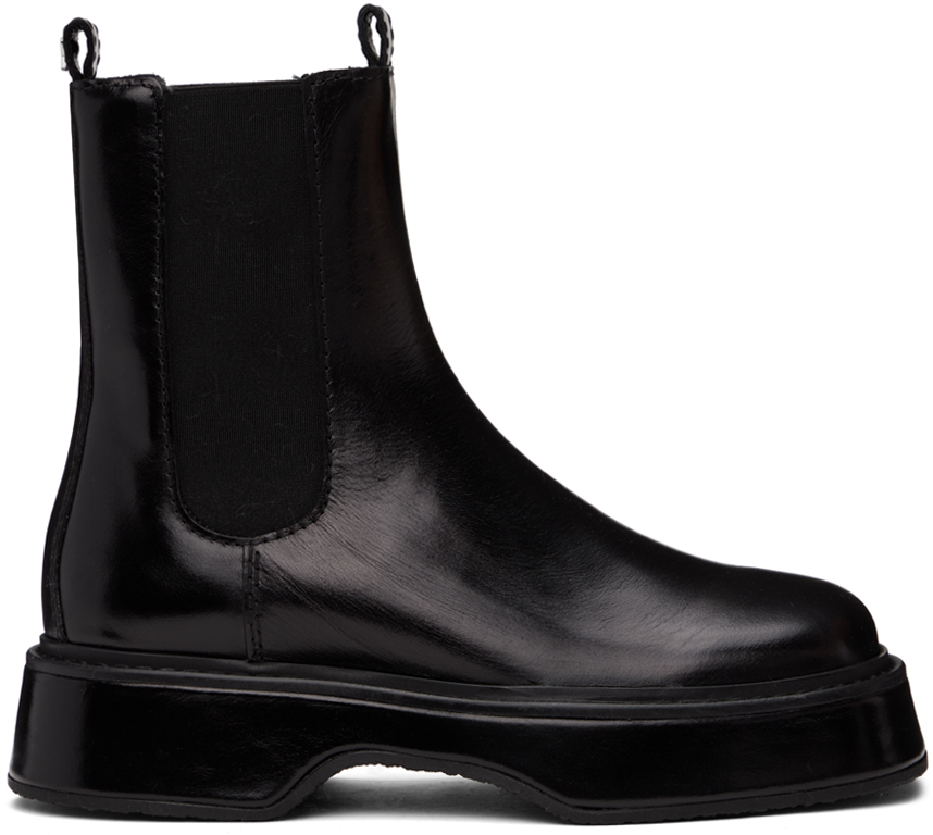 Ami Alexandre Mattiussi Smooth Leather Chelsea Boots In Black