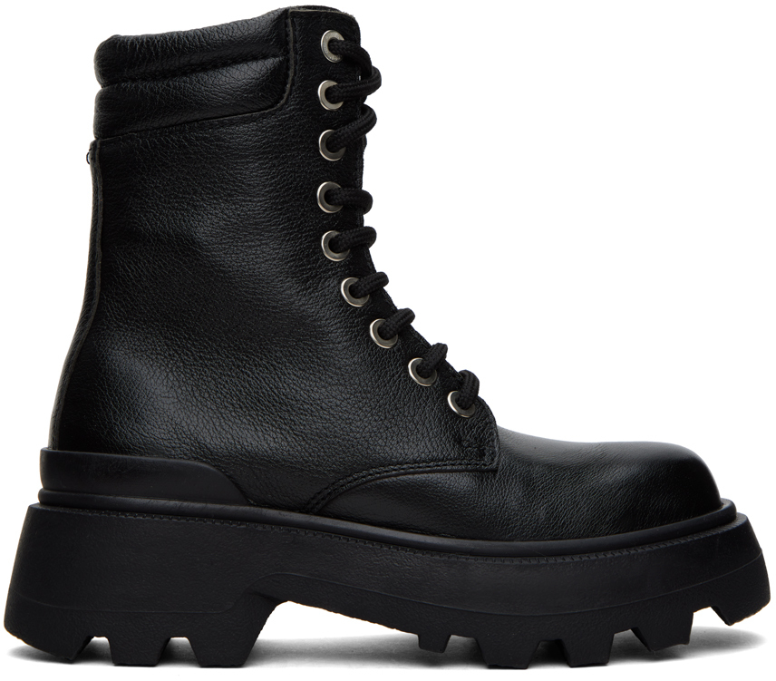 Shop Ami Alexandre Mattiussi Black Ranger Boots In Black/001