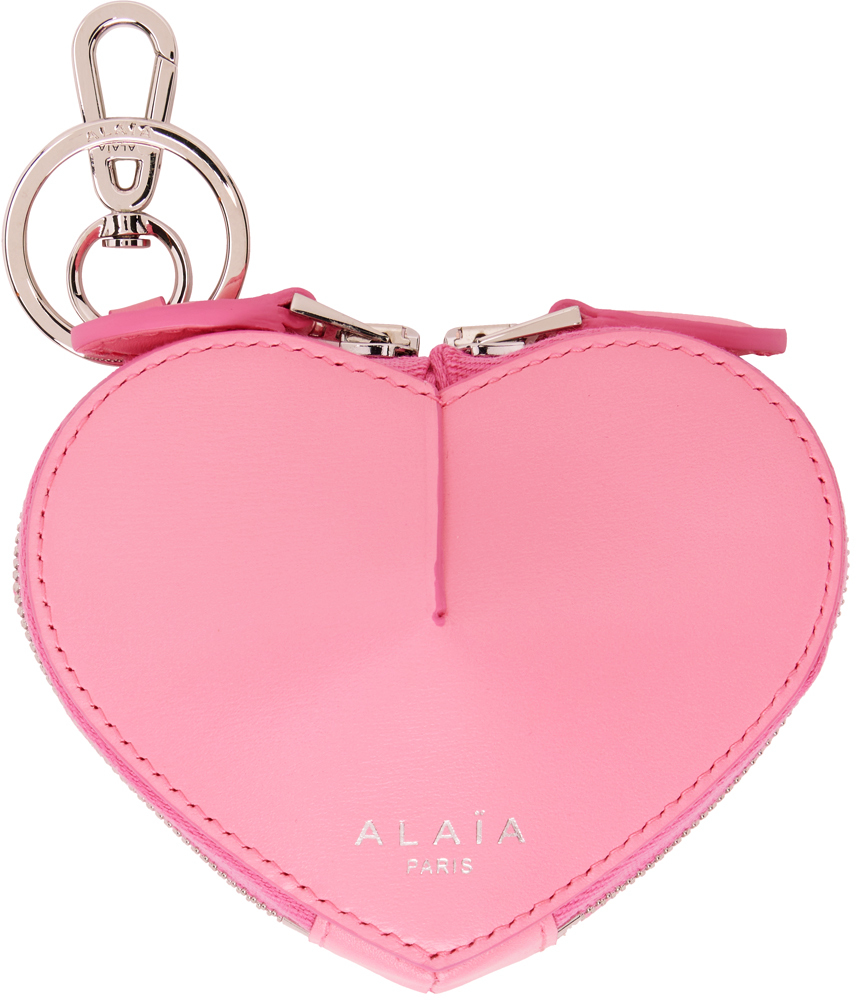 Alaïa Pink Mini 'le Cœur' Coin Pouch In 425 Candy