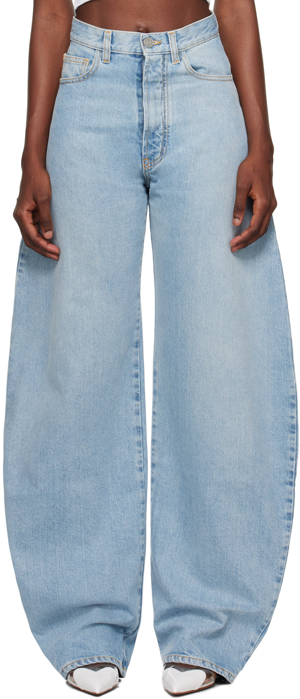 Alaïa Alaïa Round-leg High-waist Jeans in Black