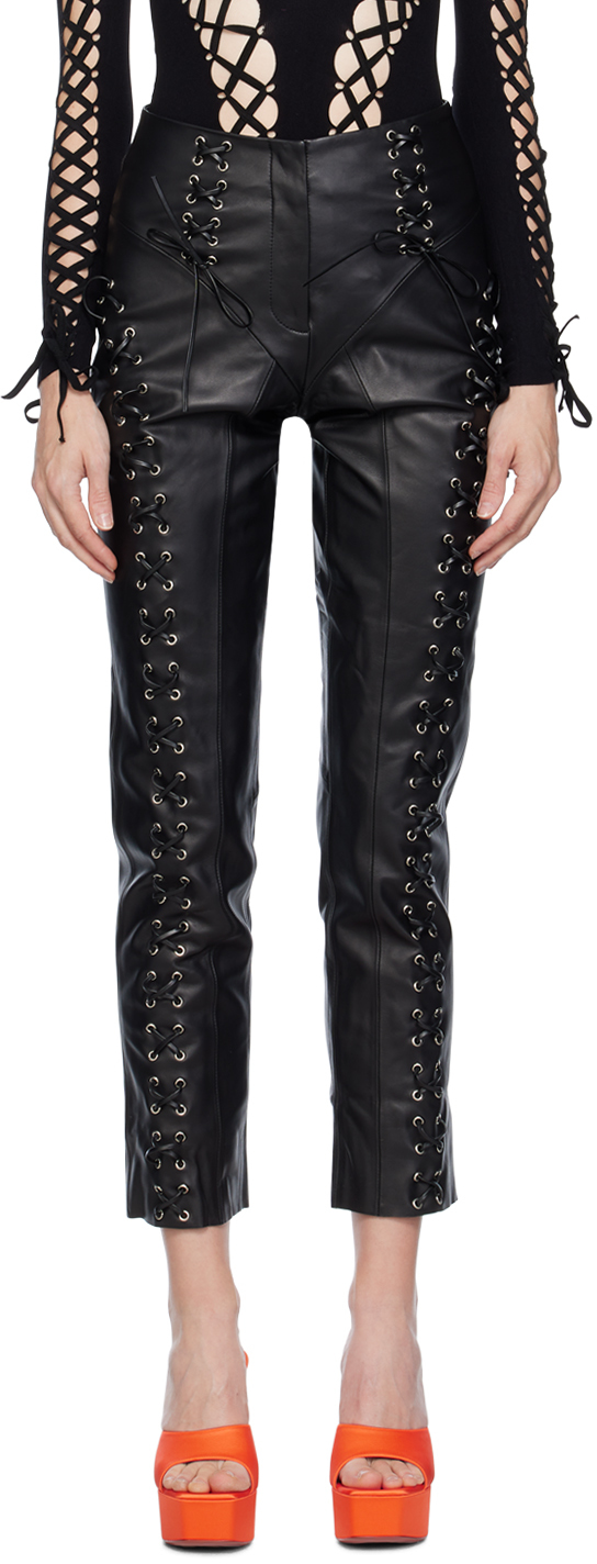 SSENSE Exclusive Black Leather Pants