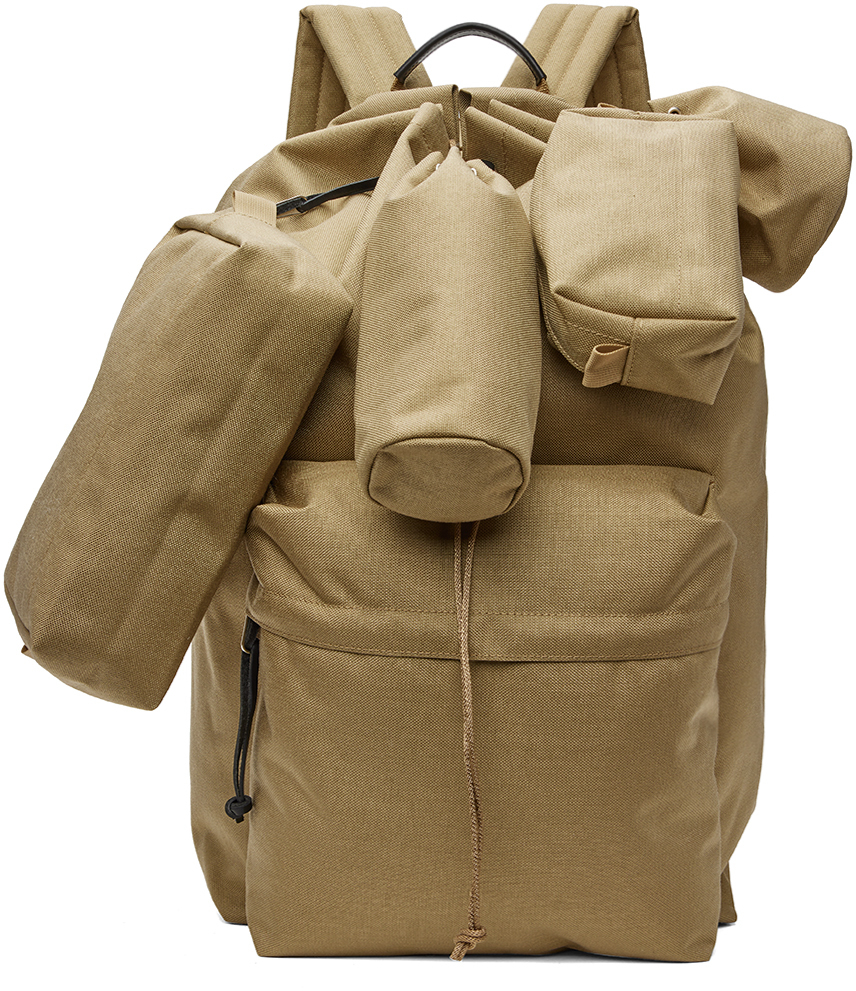 Auralee Beige Aeta Edition Large Backpack Set In Nylon Beige