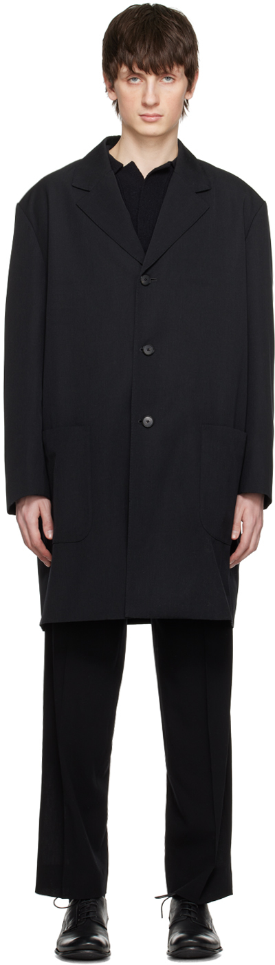 Auralee Black Max Coat In Top Black