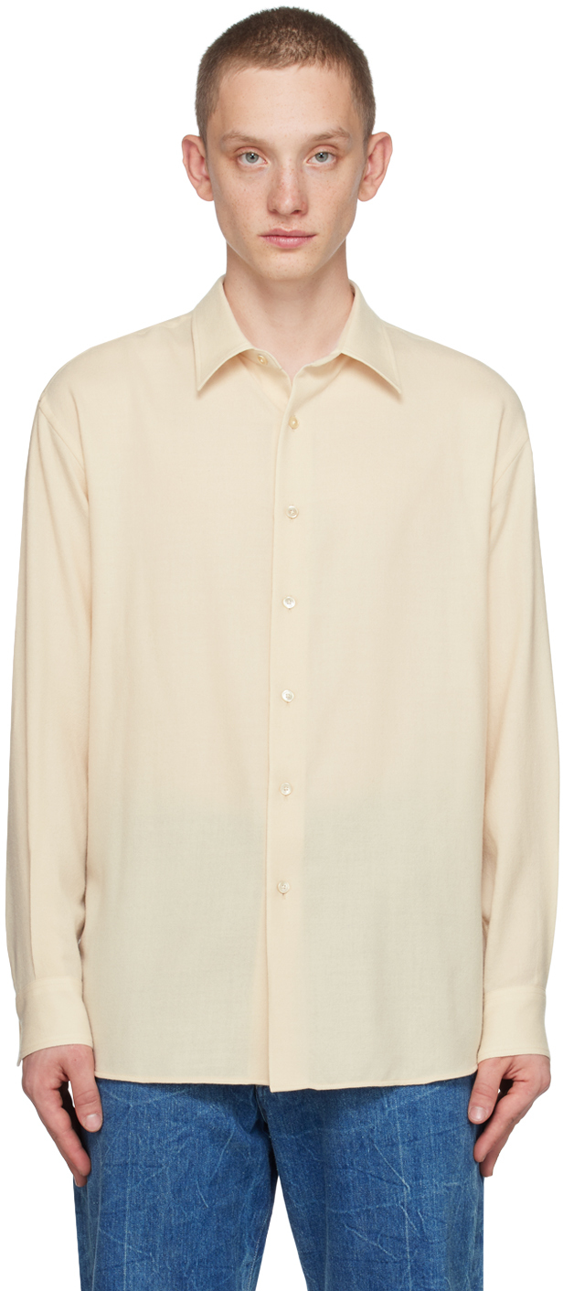Off-White Viyella Shirt by AURALEE on Sale