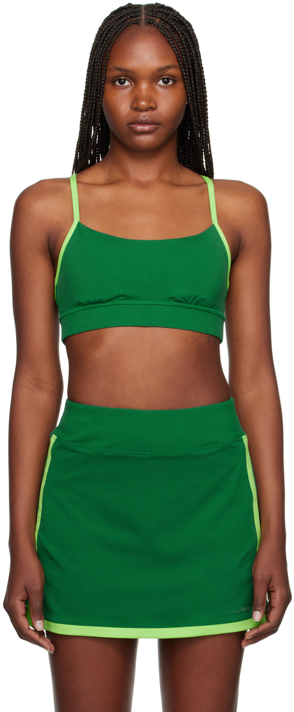 Outdoor Voices Powerhouse Mesh Breathable Front Zip Athletic Work Out  Sports Bra Evergreen