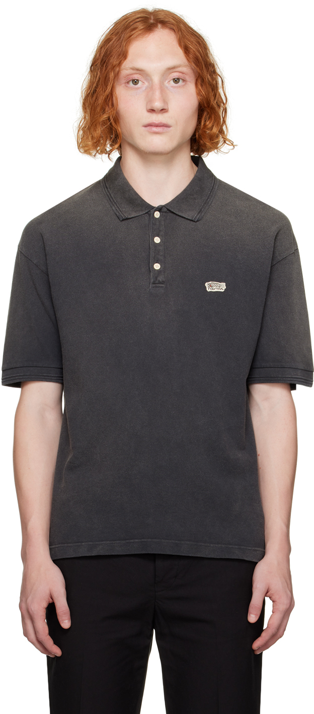 visvim: Black Jumbo Weller Polo | SSENSE