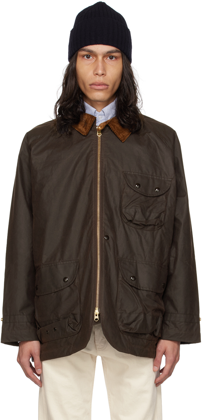 Drake's: Brown Coverall Jacket | SSENSE UK