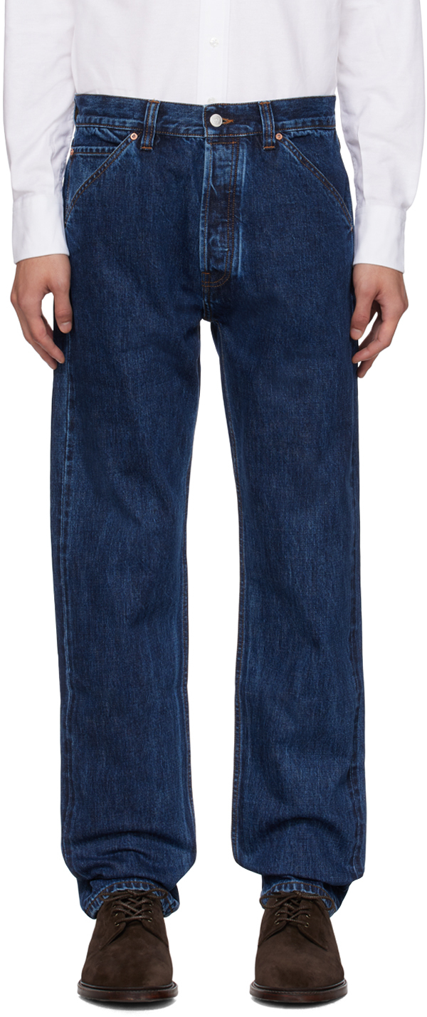 Drake's: Indigo Five-Pocket Jeans | SSENSE