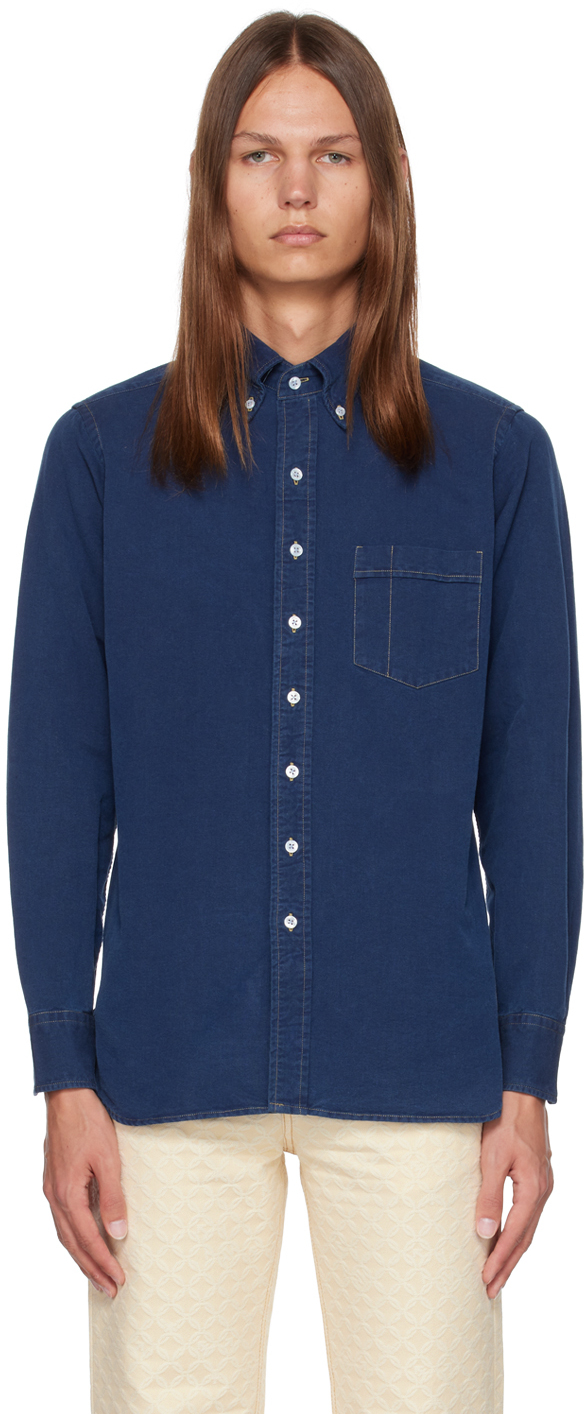 Drake's Navy Button-Down Shirt | Smart Closet