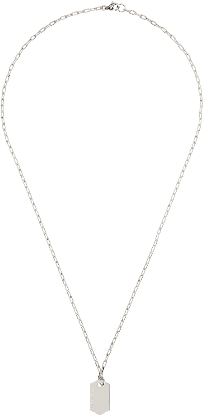 IN GOLD WE TRUST PARIS SSENSE Exclusive Silver Cable Chain Necklace