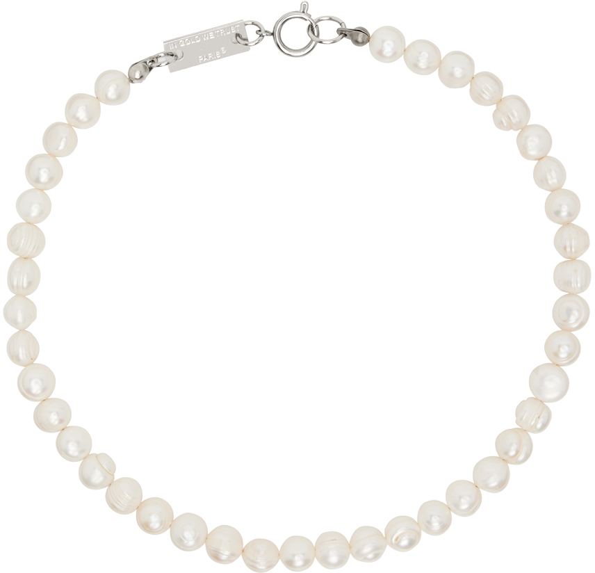 White Bold Pearls Necklace