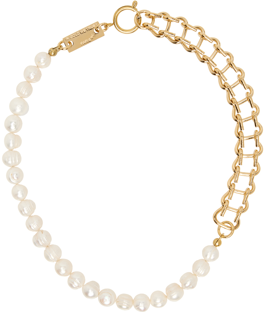 Gold Vintage Pearl Necklace