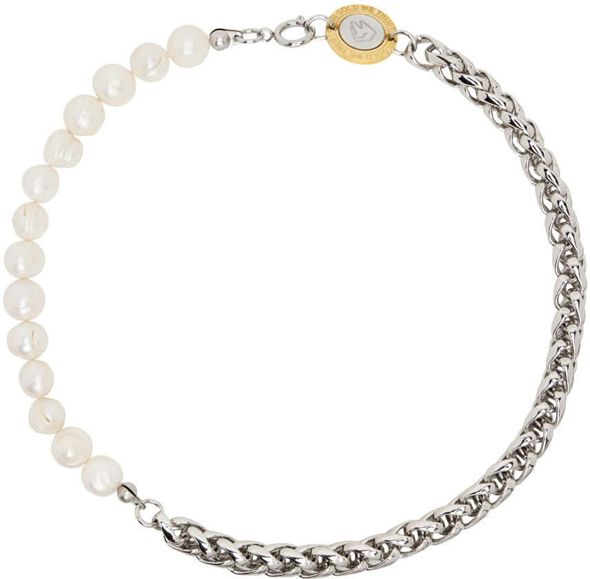 Silver & White Freshwater Pearl Necklace