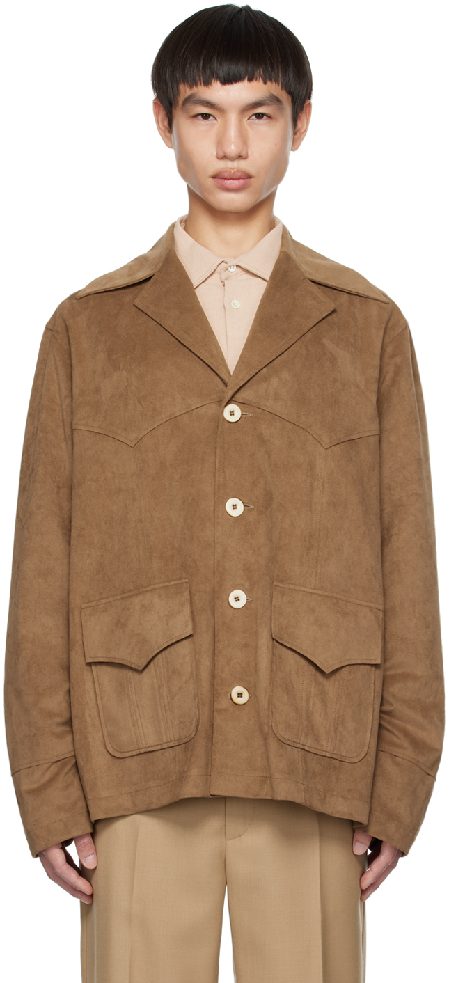 Tan Jules Faux-Suede Jacket