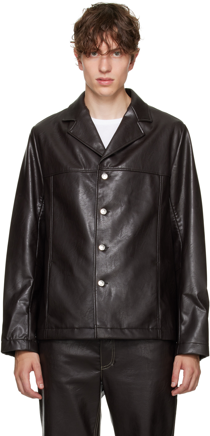 新品】Sefr セファ Francis faux leather jacket - portwood.ca