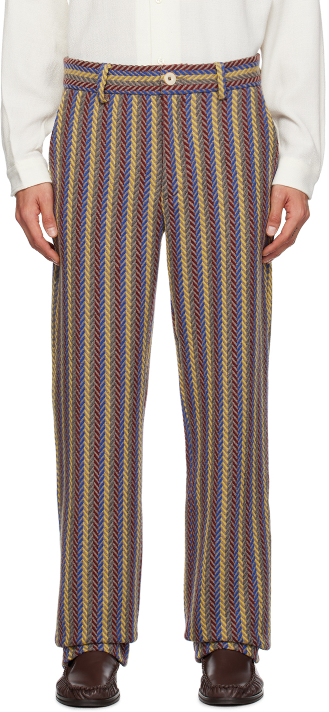 Séfr Multicolor Mike Trousers In Candy Stripe Wool