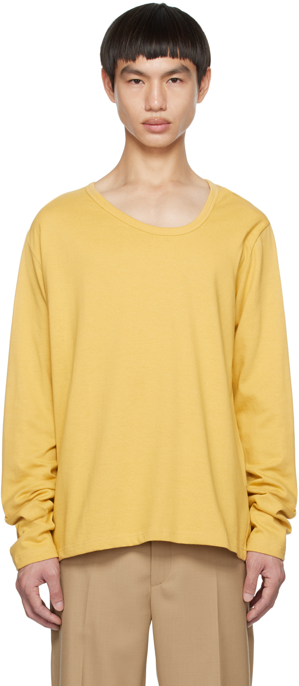 Séfr Yellow Uneven Long Sleeve T-shirt