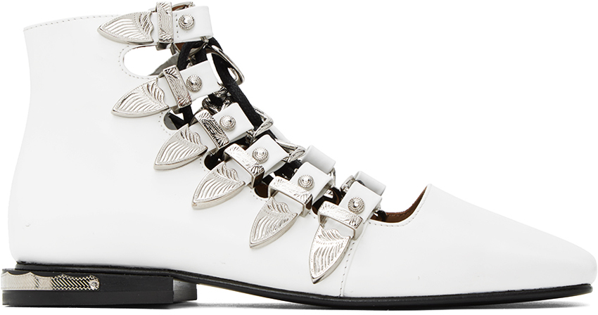 White Buckle Boots