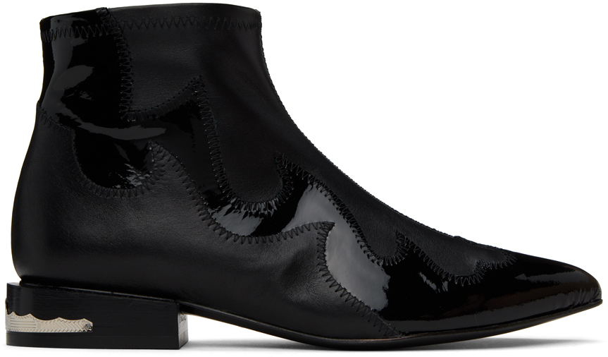 Black Paneled Boots