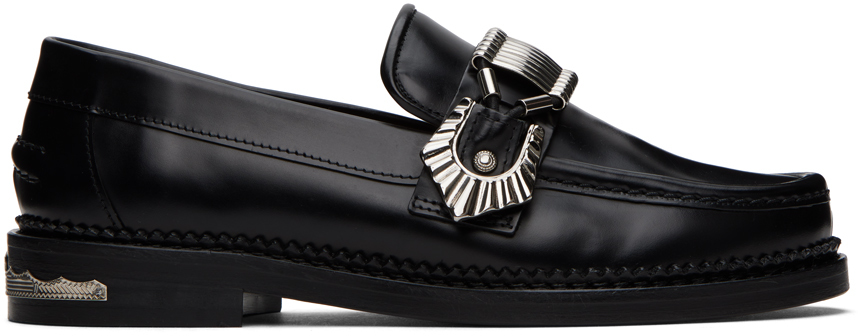 Toga Ssense Exclusive Black Hardware Loafers In Aj1184 Black