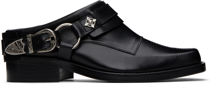 Toga Ssense Exclusive Black Hard Loafers In Aj1149 Black