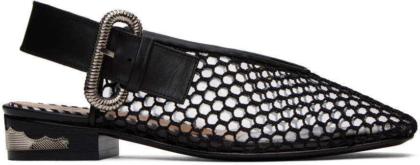 SSENSE Exclusive Black Pin-Buckle Loafers by Toga Pulla on Sale