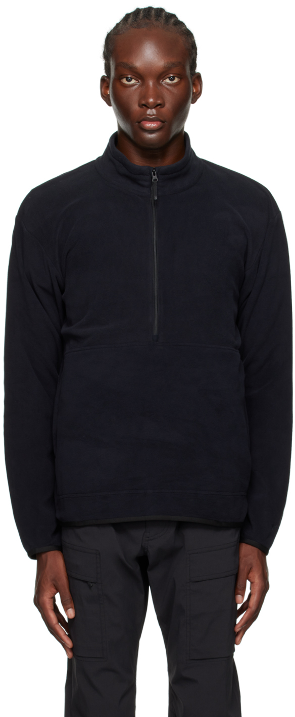 Shop Goldwin Black Half-zip Sweater