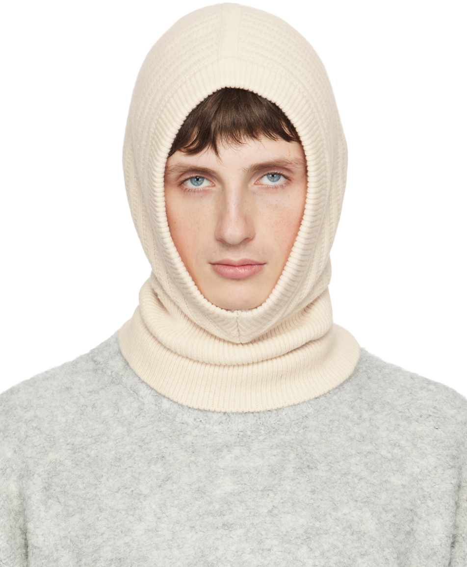 Le17septembre Off-white Vented Balaclava In Ivory