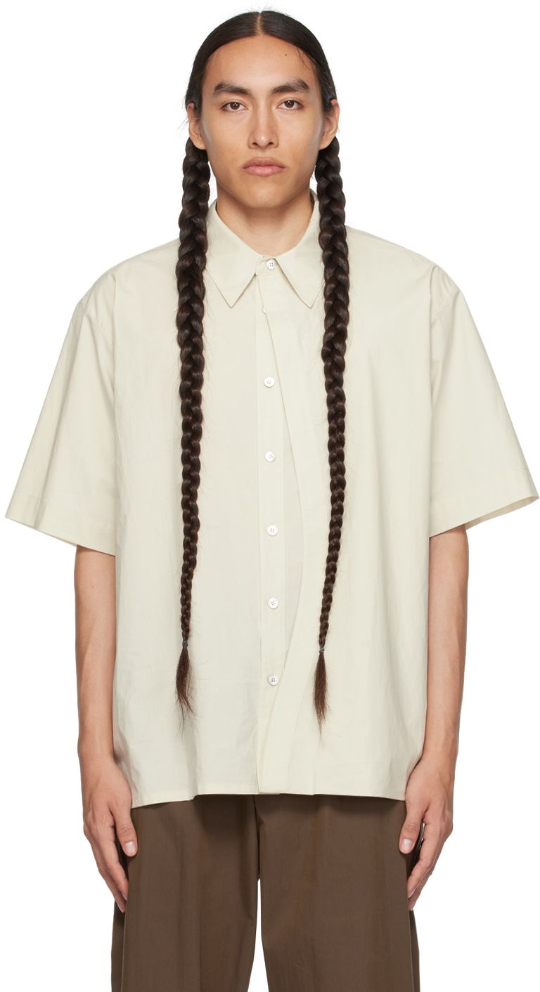 Le17septembre Off-white Layered Shirt In Ivory