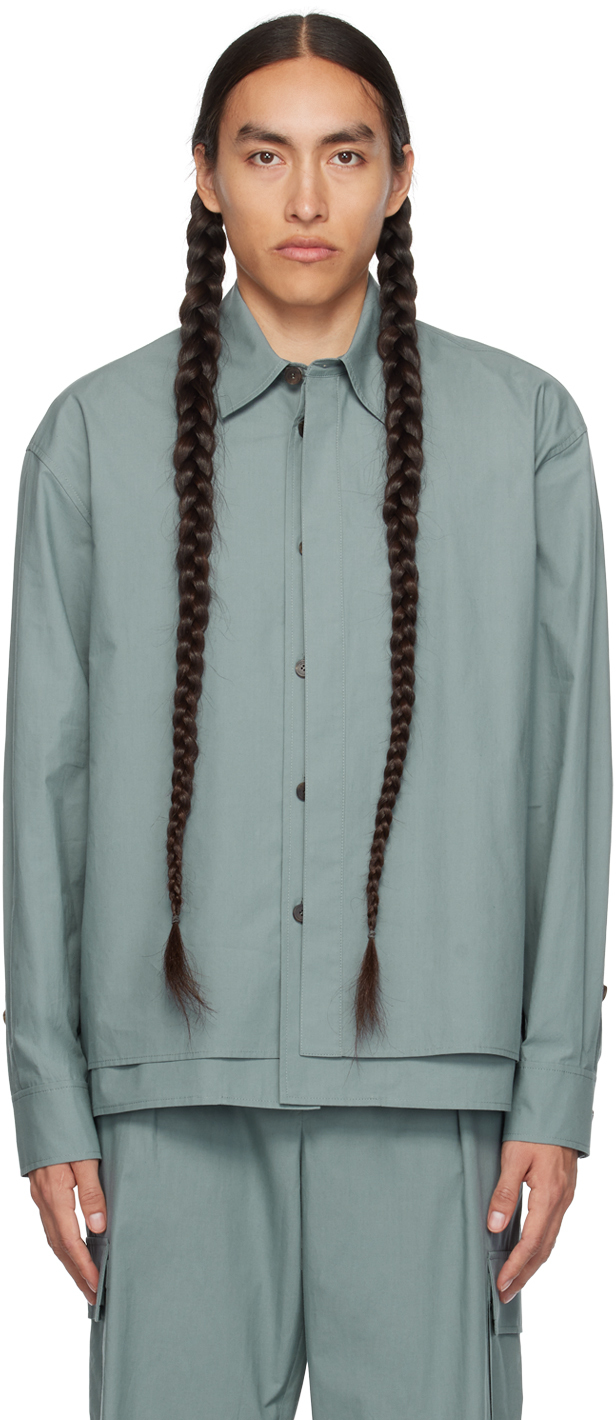 Le17septembre Blue Double Layered Shirt