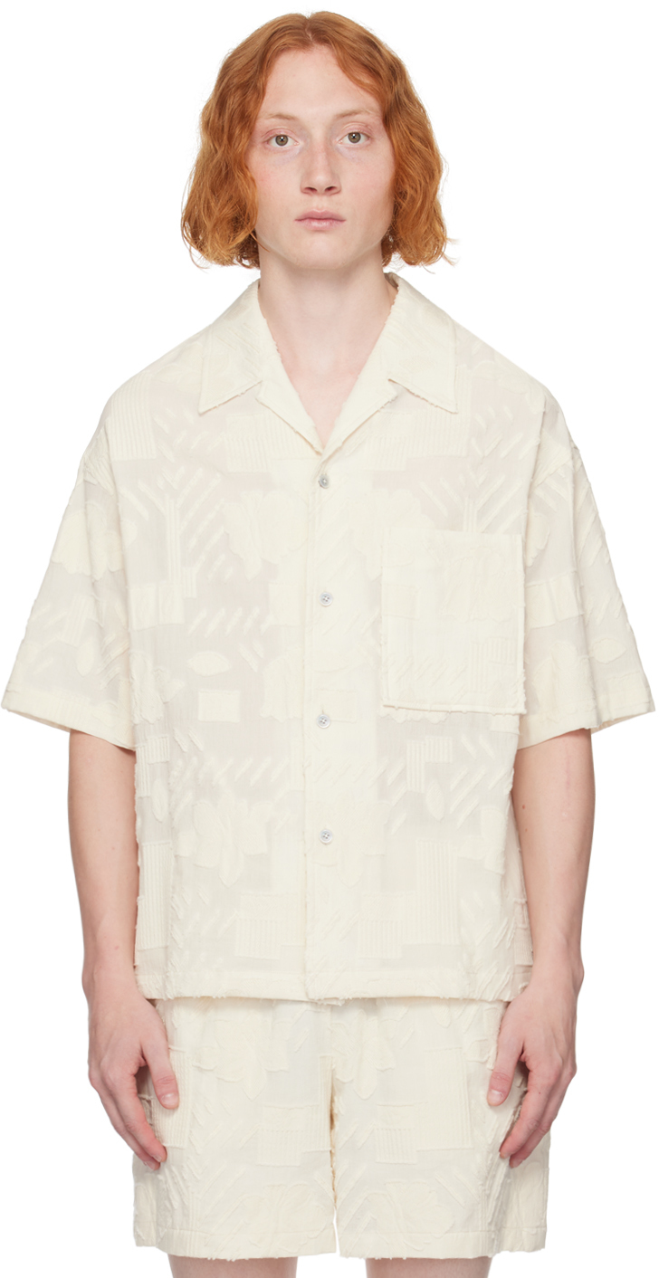 Le17septembre Off-white Embroidered Shirt In Ivory