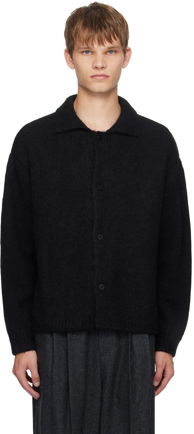 LE17SEPTEMBRE: Black Spread Collar Cardigan | SSENSE