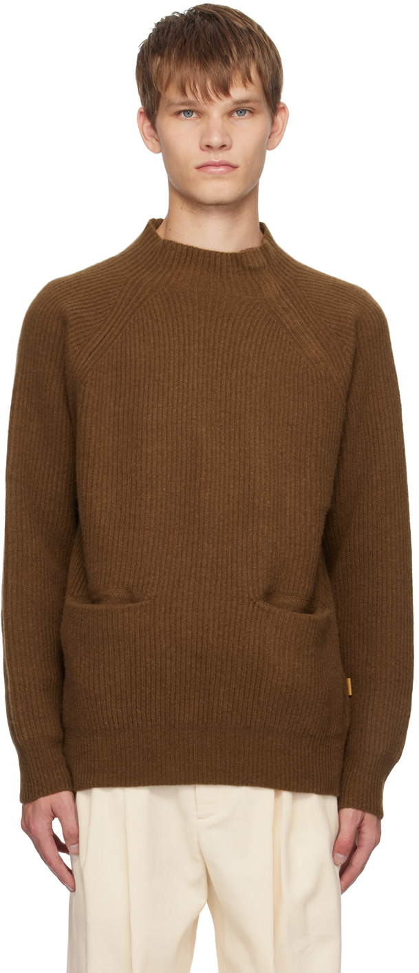 Brown Asymmetrical Sweater