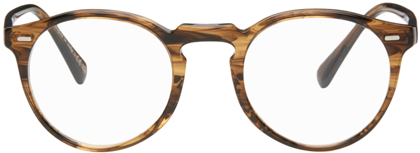 Oliver Peoples Tortoiseshell Gregory Peck Glasses In Sepia Smoke