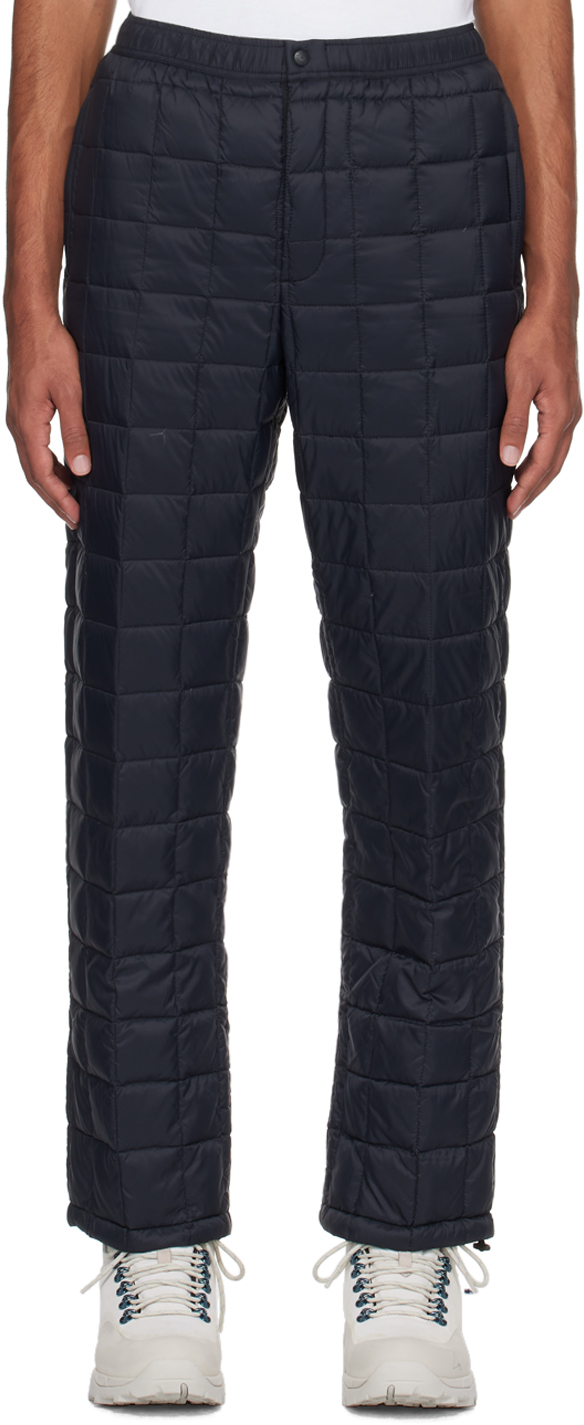 Black Quilted Down Trousers