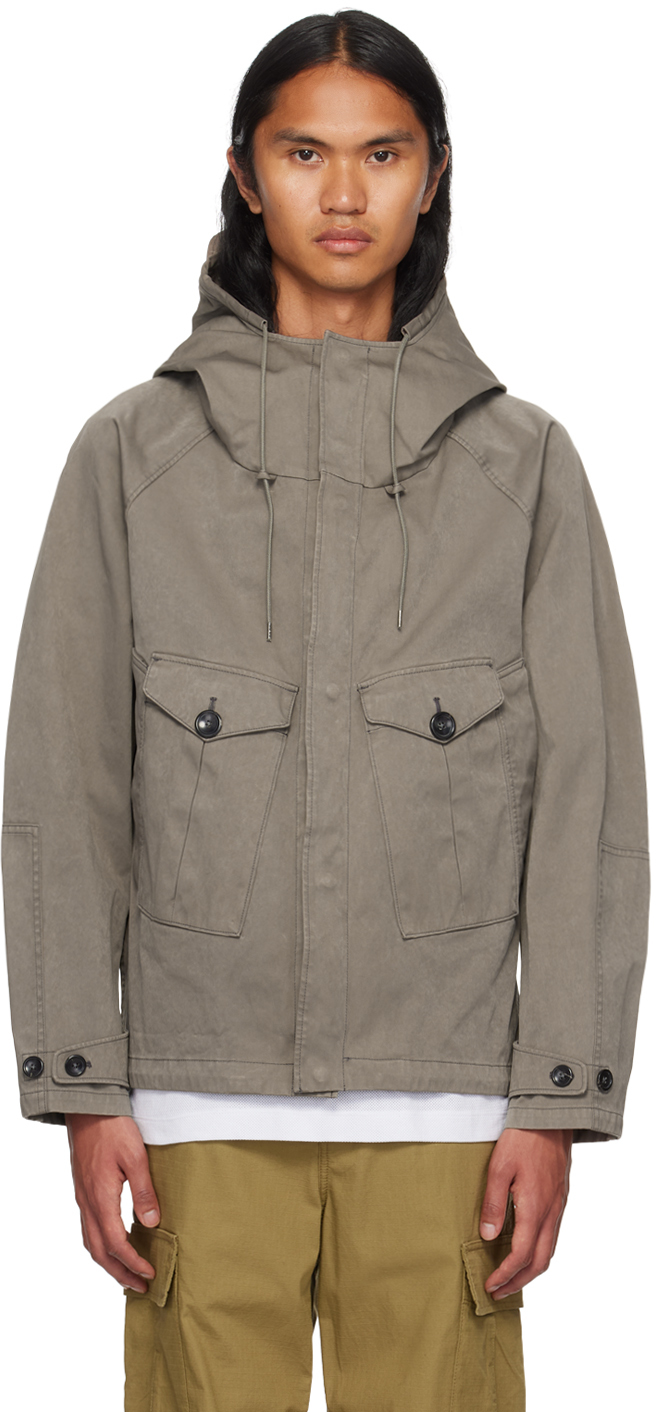 Taupe Tempest Jacket by Ten c on Sale