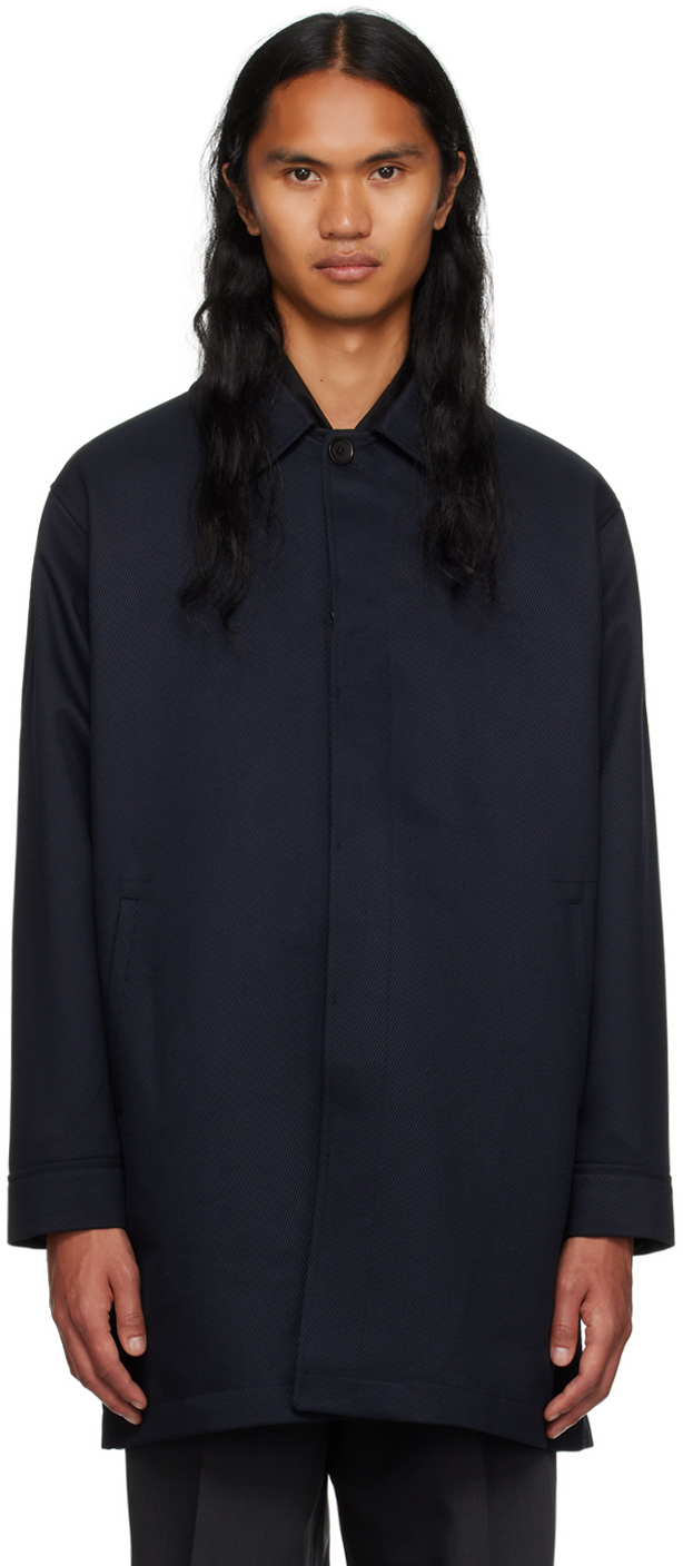 SSENSE Exclusive Navy Coat by mfpen on Sale