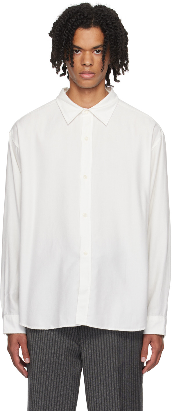 Mfpen Off-white Comfy Shirt In Natural White Tencel