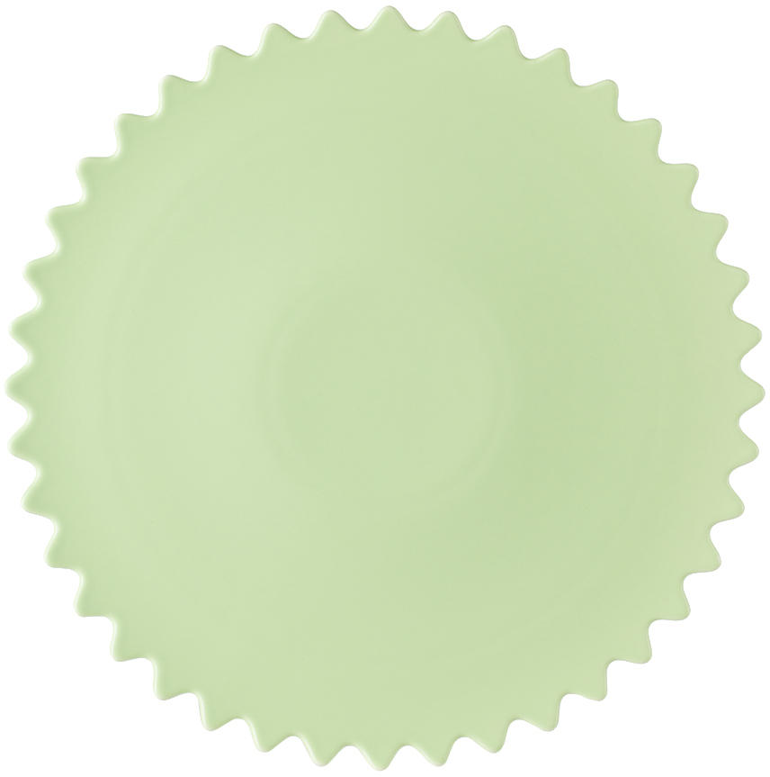 Fazeek Green Zigzag Platter In Mint