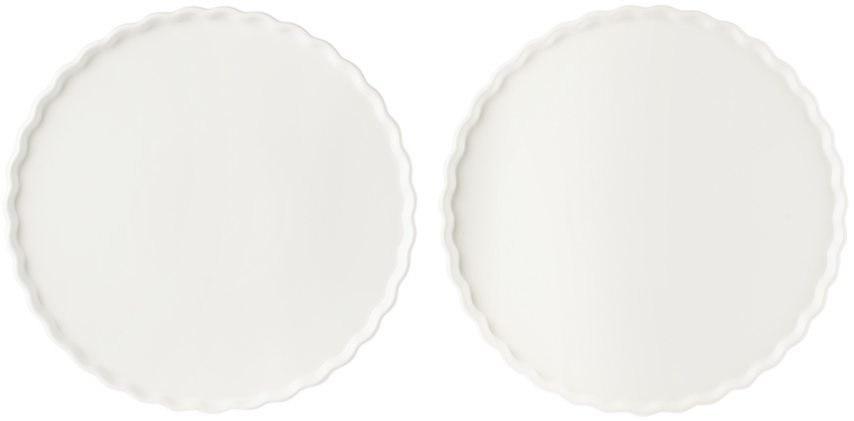 Fazeek White Wave Dinner Plate Set