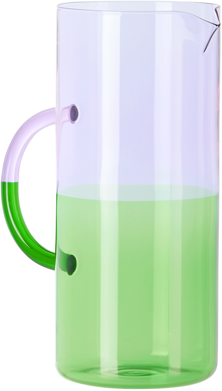 Fazeek Purple & Green Two Tone Pitcher In Lilac/green