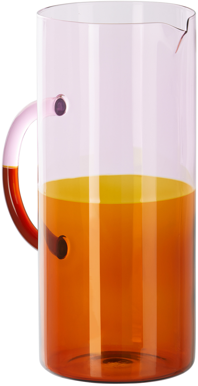 Fazeek Pink & Orange Two Tone Pitcher In Pink/amber