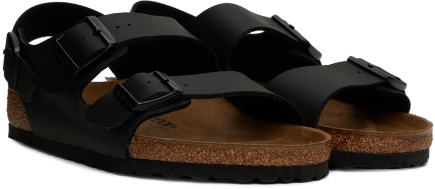 Birkenstock Black Milano Sandals In Black
