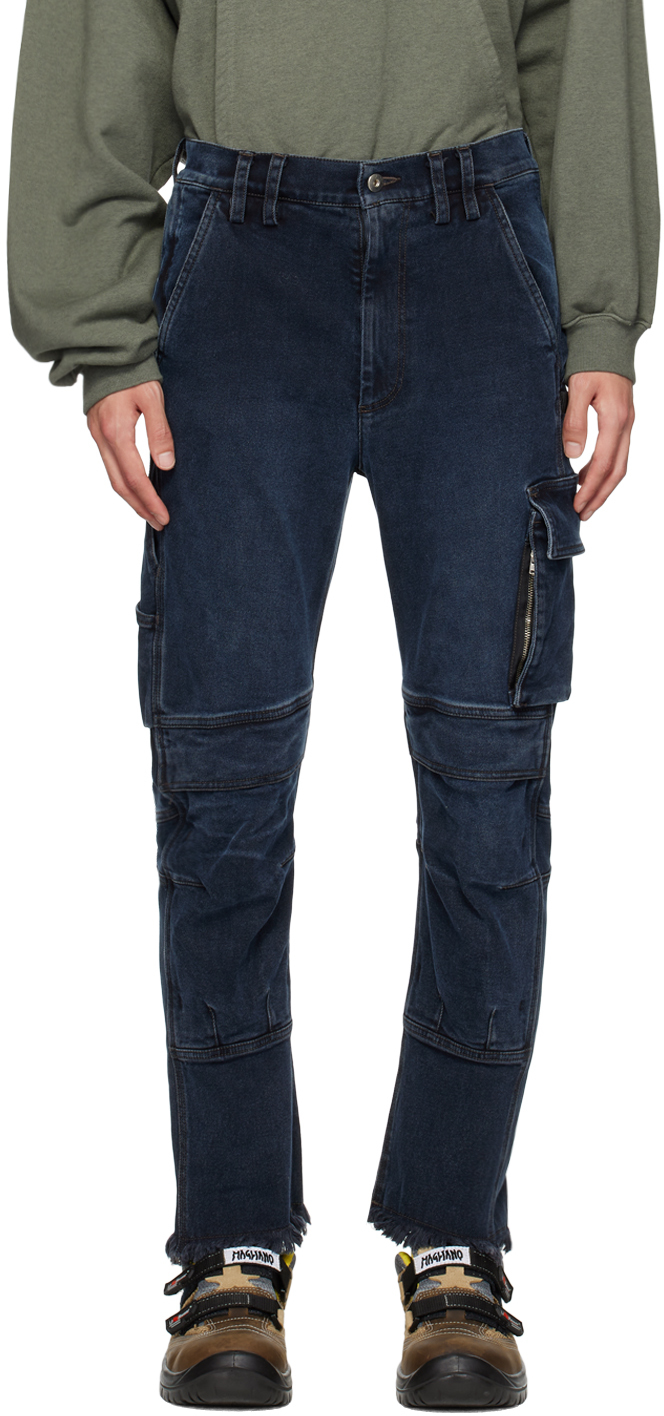 Magliano Blue Cropped Jeans In Officina