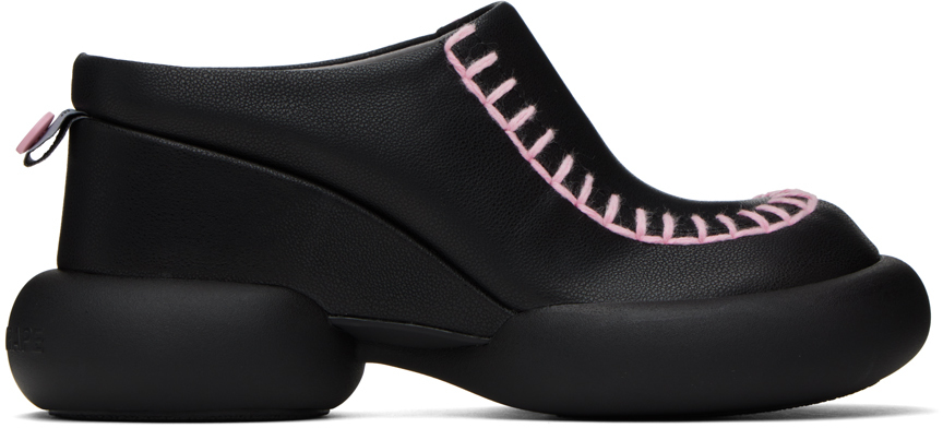 Black & Pink Sweater Loafers