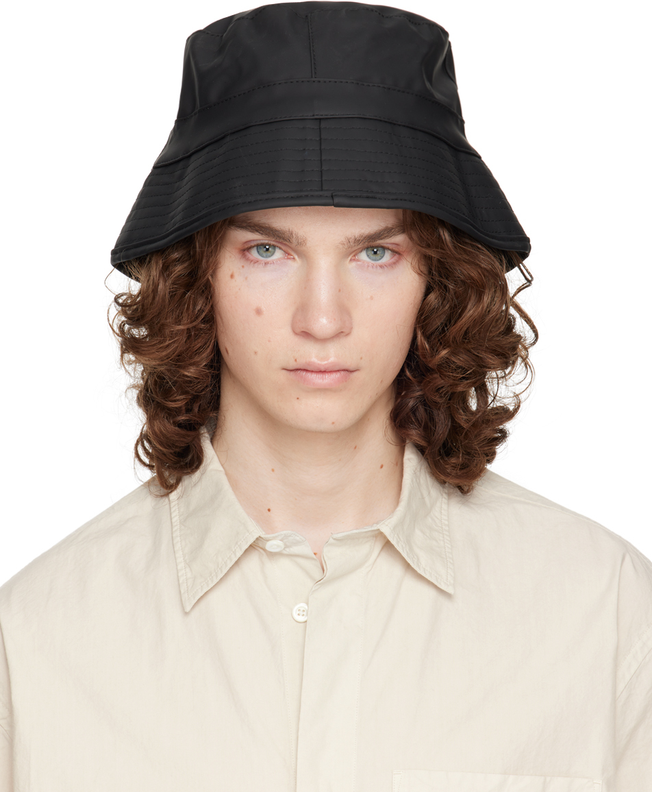 RAINS Black Waterproof Bucket Hat